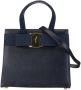 Salvatore Ferragamo Pre-owned Tweedehands Boogdetail Top Handtas - Thumbnail 1