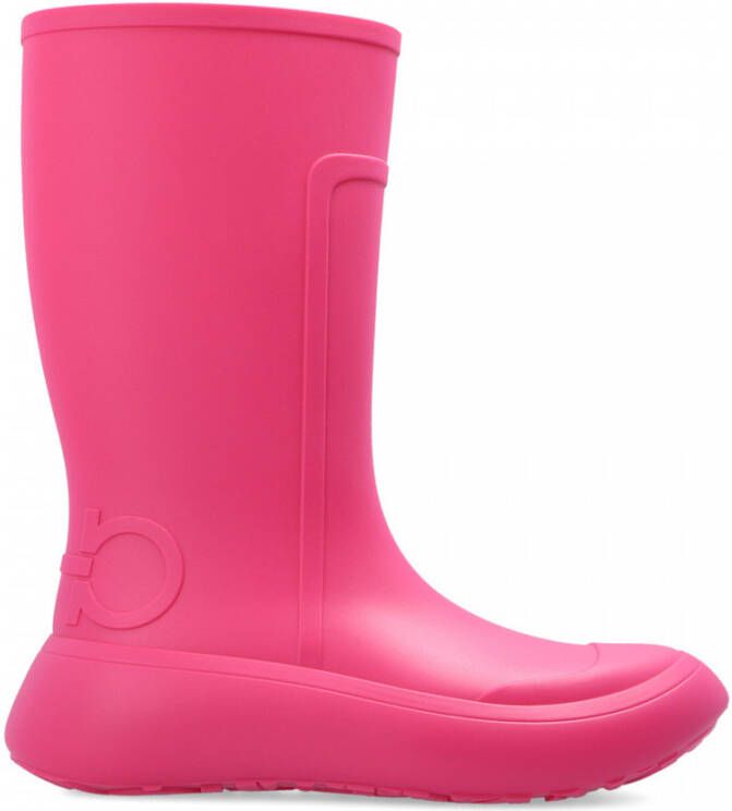 Salvatore Ferragamo Rainboot rubber boots Roze Dames