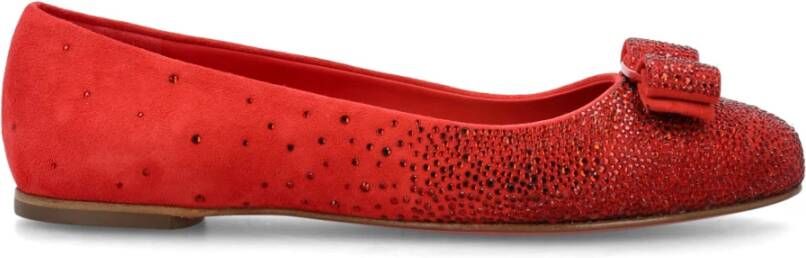 Salvatore Ferragamo Rode Gesloten Dames Ss23 Ballet Flats Rood Dames