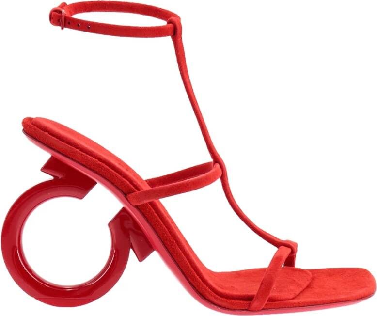 Salvatore Ferragamo Rode hoge hak sandalen Ss23 Rood Dames