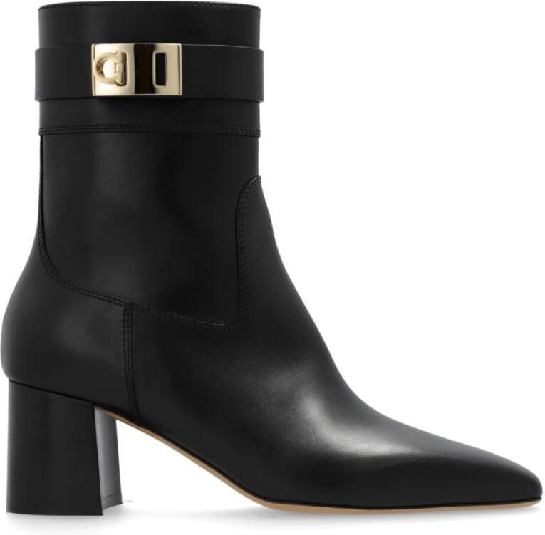 Salvatore Ferragamo Rol Enkellaarzen Black Dames