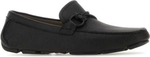 Salvatore Ferragamo Zwarte leren Front loafers Black Heren