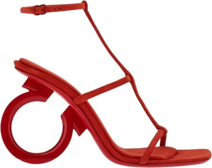 Salvatore Ferragamo Rode hoge hak sandalen Ss23 Rood Dames