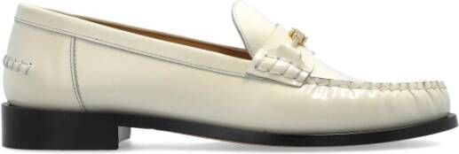 Salvatore Ferragamo Vara Leren Loafers met Horsebit Detail Beige Dames