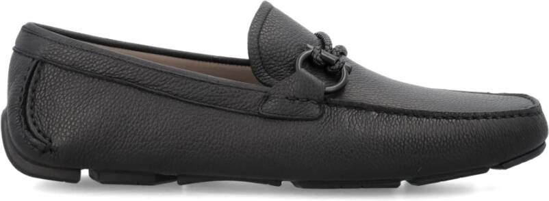 Salvatore Ferragamo Zwarte Front 4 Mocassins Black Heren
