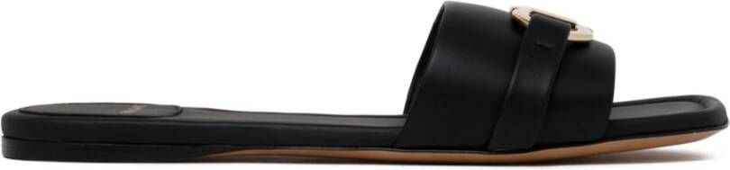 Salvatore Ferragamo Luxe sandalen van kalfsleer met vierkante neus Black Dames