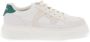 Salvatore Ferragamo Lage leren sneakers met suède inzetstukken White Heren - Thumbnail 1