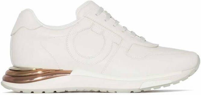 Salvatore Ferragamo Metalen Detail Sneakers White Dames