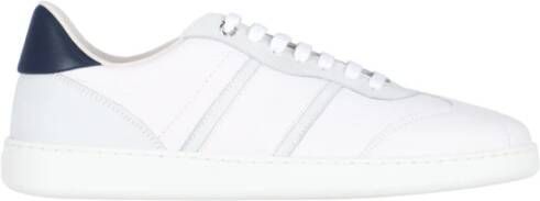 Salvatore Ferragamo Witte Leren Sneakers met Ingedrukt Logo White Heren