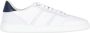 Salvatore Ferragamo Gehamerde leren sneakers met nubuck inzetstukken White Heren - Thumbnail 1