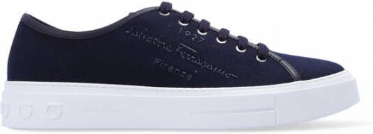 Salvatore Ferragamo Sneakers with logo Blauw Heren