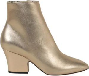 Salvatore Ferragamo Stijlvolle Stoffen Laarzen met 2 7 Hak Geel Dames