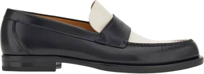 Salvatore Ferragamo Twee-Tone Logo-Debossed Loafers Black Dames