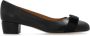 Salvatore Ferragamo Zwarte Leren Strik Detail Hak Pumps Black Dames - Thumbnail 1