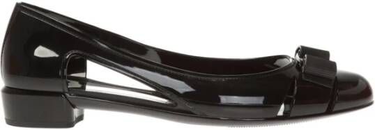 Salvatore Ferragamo Zwarte platte schoenen Vara Jelly Black Dames