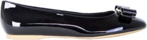 Salvatore Ferragamo Varina Black Leather Ballerinas Zwart Dames