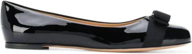 Salvatore Ferragamo Varina Zwarte Ballet Flats Black Dames