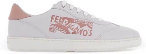 Salvatore Ferragamo Venna Logo Sneakers met verhoogd logo Gray Dames