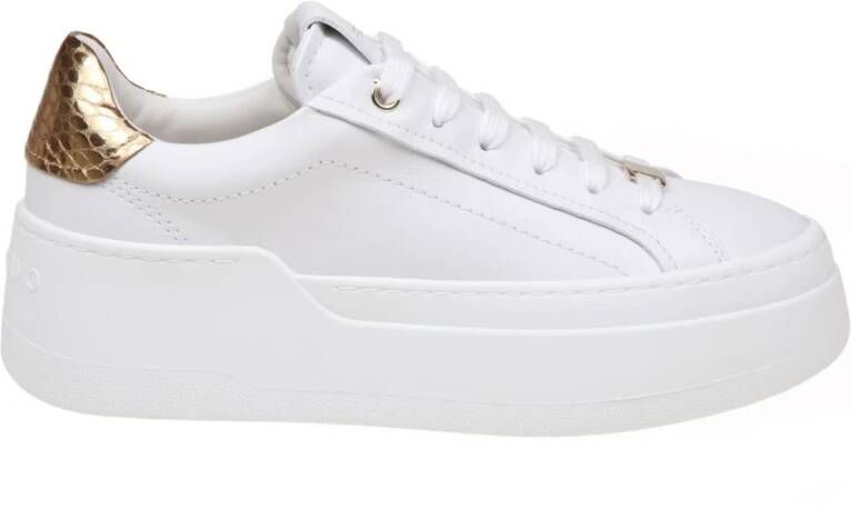 Salvatore Ferragamo Witte Leren Dahlia Sneakers White Dames