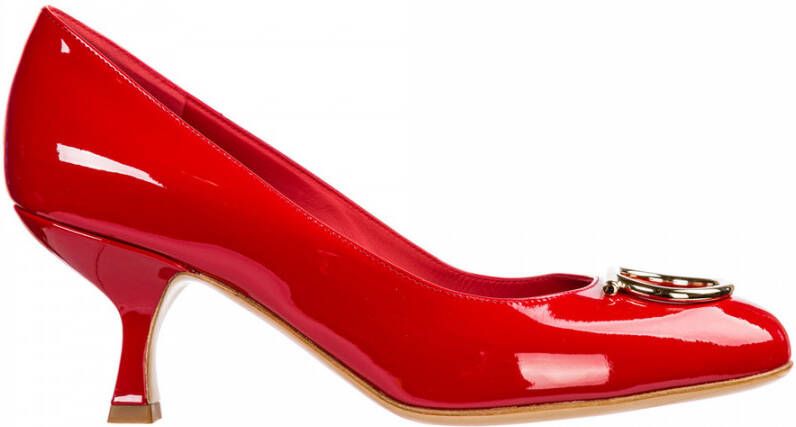 Dames Schoenen voor voor Hakken voor Pumps Ferragamo Viva Leren Pumps in het Rood 