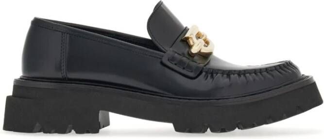 Salvatore Ferragamo Zwarte Gancini-gesp leren loafers Black Dames