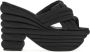 Salvatore Ferragamo Zwarte Gewatteerde Plateau Sandalen Zwart Dames - Thumbnail 1