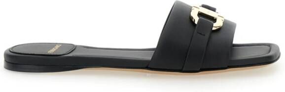 Salvatore Ferragamo Luxe sandalen van kalfsleer met vierkante neus Black Dames