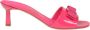 Salvatore Ferragamo Zwarte Leren Hakken Muiltjes Roze Dames - Thumbnail 1