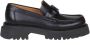 Salvatore Ferragamo Zwarte leren loafers Black Dames - Thumbnail 1