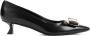 Salvatore Ferragamo Zwarte Leren Pumps Met Puntige Neus Black Dames - Thumbnail 1