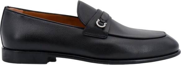 Salvatore Ferragamo Zwarte Loafer Schoenen met Iconische Gancini Black Heren