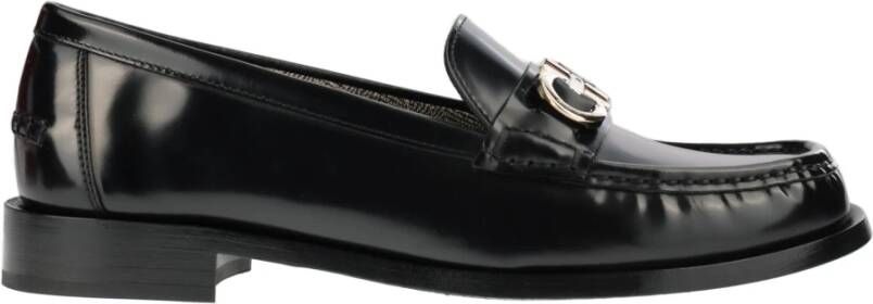 Salvatore Ferragamo Zwarte Loafers Regular Fit Geschikt voor Alle Temperaturen 100% Leer Black Dames
