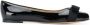 Salvatore Ferragamo Zwarte Ballerina`s met Patentleren Voorkant Strik Black Dames - Thumbnail 1