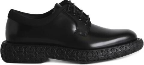 Salvatore Ferragamo Zwarte platte schoenen Black Heren