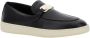 Salvatore Ferragamo Zwarte platte instappers met goudkleurig logo Black Dames - Thumbnail 6
