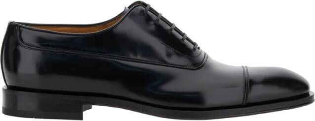 Salvatore Ferragamo Zwarte platte schoenen Fermin Black Heren