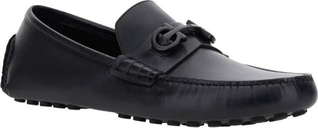 Salvatore Ferragamo Zwarte platte schoenen Grazioso Black Heren