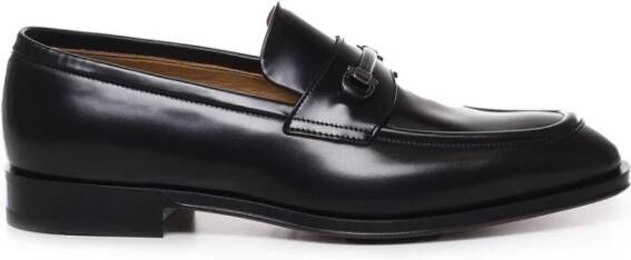 Salvatore Ferragamo Zwarte platte schoenen met katoenmix Black Heren