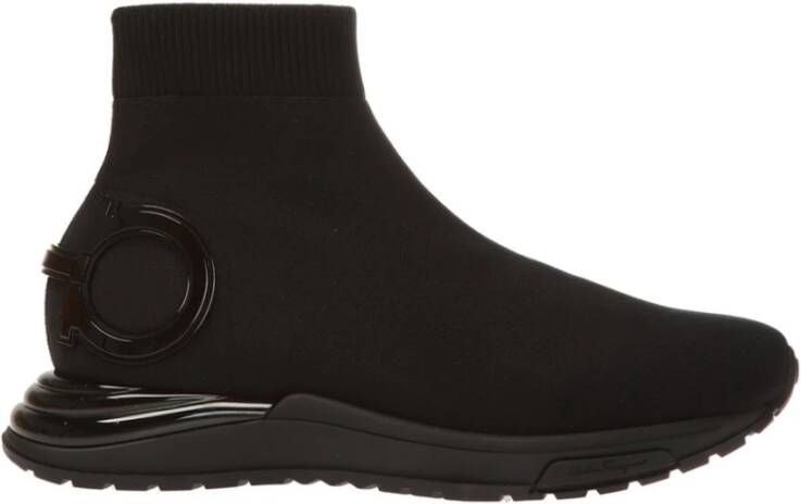 Salvatore Ferragamo Zwarte sok sneakers Black Dames Schoenen