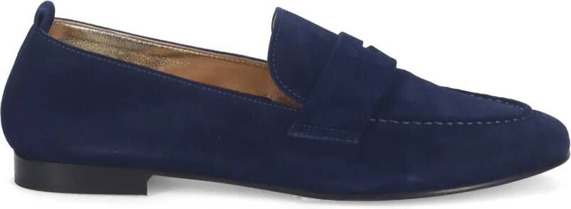 Sangiorgio Blauwe Suède Mocassin Schoen
