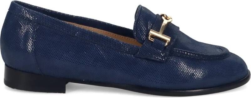 Sangiorgio Blauwe Tejus Print Leren Mocassin