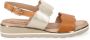 Sangiorgio Bruin Leren Sandalen Comfort Stijl Multicolor Dames - Thumbnail 1