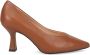 Sangiorgio Bruine leren pumps met hak - Thumbnail 1