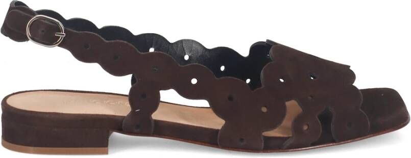 Sangiorgio Bruine suède sandalen