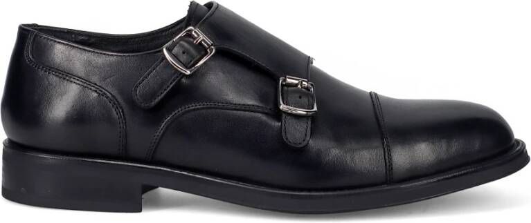 Sangiorgio Elegante Italiaanse Handgemaakte Zwarte Schoenen Black Heren