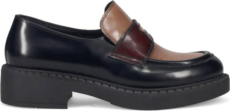 Sangiorgio Geborsteld leren mocassin schoenen Multicolor Dames