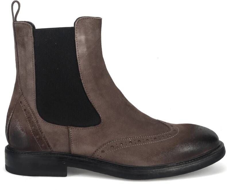 Sangiorgio Grijze Suède Schoen voor Mannen