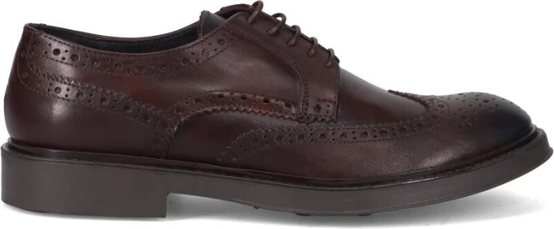 Sangiorgio Klassieke Bruine Platte Schoenen Brown Heren