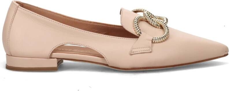 Sangiorgio Poeder Platte Schoenen Gouden Metalen Accessoire Pink Dames