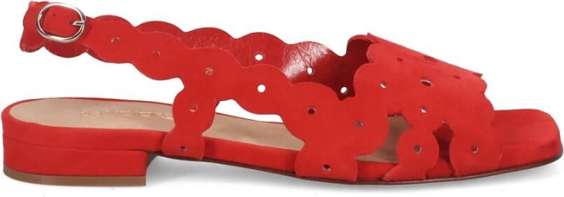 Sangiorgio Rode Suède Sandalen
